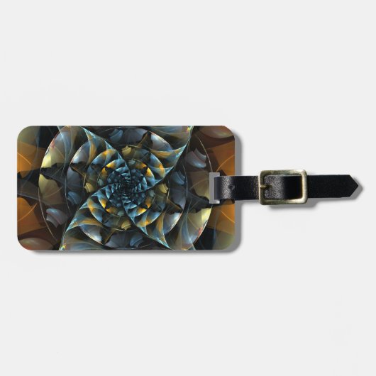 Pinwheel Abstrakte Art Address Gepäckanhänger (Vorderseite horizontal)