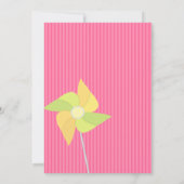 Pinwheel Birthday Party Einladung (Rückseite)