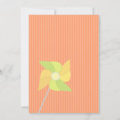 Pinwheel Birthday Party Einladung (Rückseite)