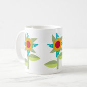 Pinwheel Blume Kaffee Tasse (Vorderseite Links)