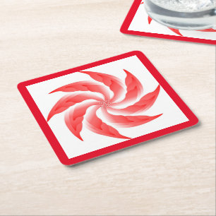 PINWHEEL-BLUME RECHTECKIGER PAPPUNTERSETZER