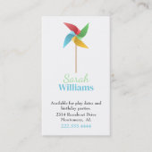 Pinwheel Children Calling Card Telefonnummerkarte (Vorderseite)