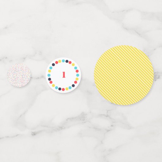 Pinwheel Confetti - Preppy & Modern Design Konfetti (Rückseiten)