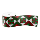 Pinwheel Diamond Christmas Quilt Ripsband (Spule)