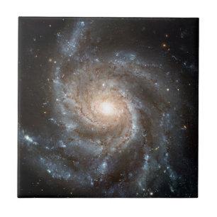 Pinwheel galaxy Hubble Telescope WeltraumFoto Fliese