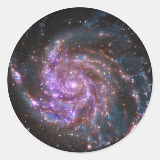 Pinwheel Galaxy Runder Aufkleber (Vorderseite)