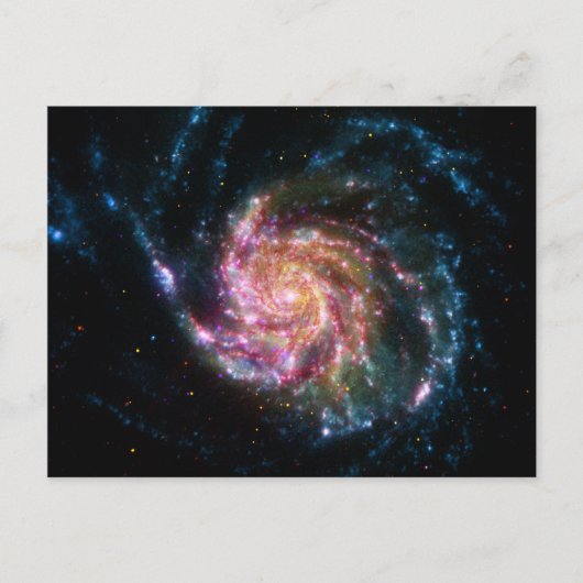 Pinwheel Galaxy Spiral Space Postkarte (Vorderseite)