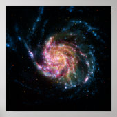 Pinwheel Galaxy Spirale Space Poster (Vorne)