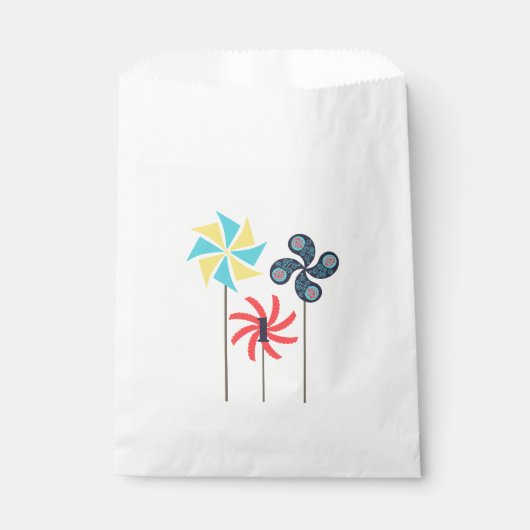 Pinwheel Gastgeschenk Bag {Editable Age} Geschenktütchen (Vorderseite)