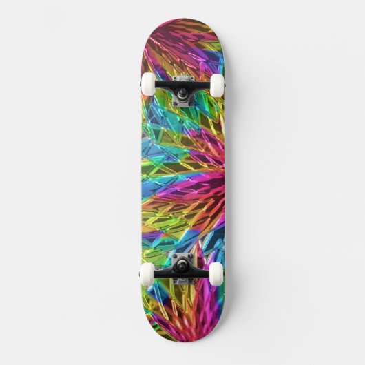 Pinwheel Glas Art 1 Skateboard (Vorderseite)