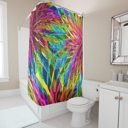 Pinwheel Glass Art 1 Duschvorhang (Beispiel)