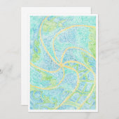 Pinwheel Handmade Wassercolor Greycard Einladung (Vorne/Hinten)
