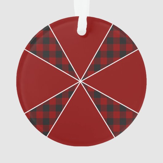 Pinwheel karierte personalisierte Ornamente (Rückseite)