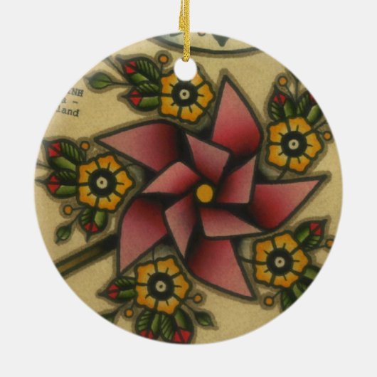 Pinwheel Keramik Ornament (Hinten)