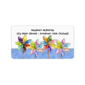 Pinwheel-Label Adressaufkleber (Vorne)