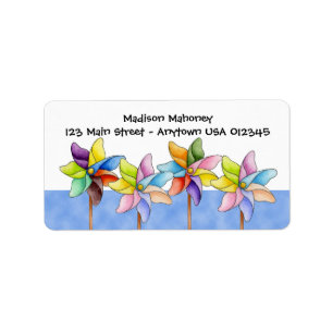 Pinwheel-Label Adressaufkleber