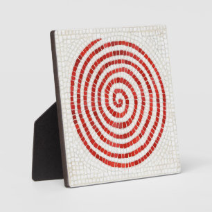 PINWHEEL MOSAIC 5,25" Square Plaque mit Easel Fotoplatte