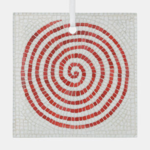 PINWHEEL MOSAIC Glas Square Ornament Ornament Aus Glas