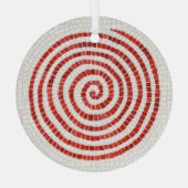 PINWHEEL MOSAIC Glass Circle Ornament Aus Glas (Rückseite)