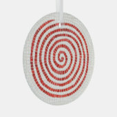 PINWHEEL MOSAIC Glass Circle Ornament Aus Glas (Vorderseite Rechts)