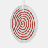 PINWHEEL MOSAIC Glass Circle Ornament Aus Glas (Vorderseite links)