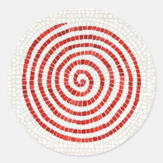 PINWHEEL MOSAIC Large Round Stickers (Vorderseite)
