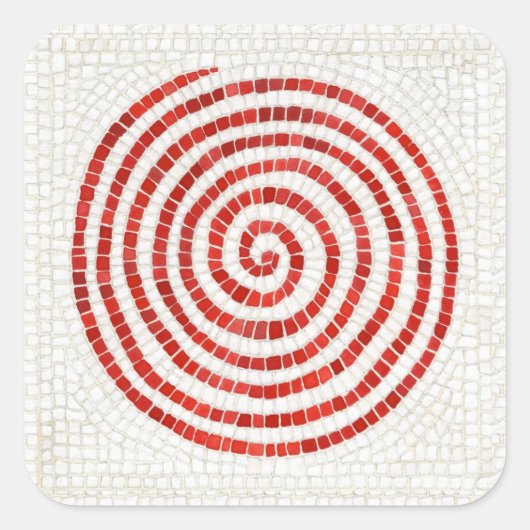 PINWHEEL MOSAIC Large Square Stickers (Vorderseite)