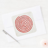 PINWHEEL MOSAIC Large Square Stickers (Umschlag)