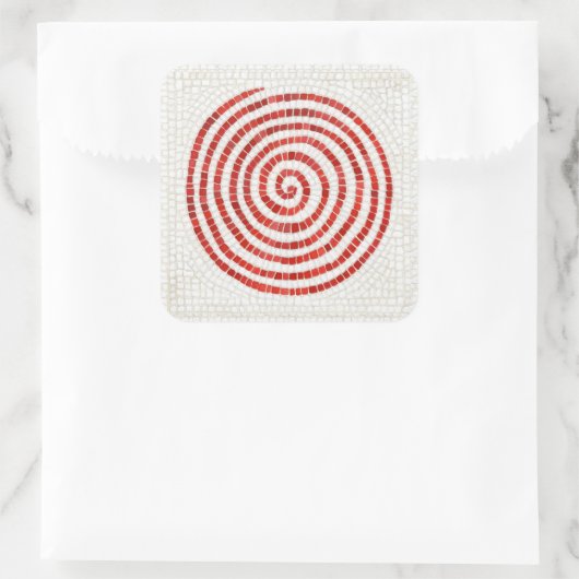 PINWHEEL MOSAIC Large Square Stickers (Tasche)