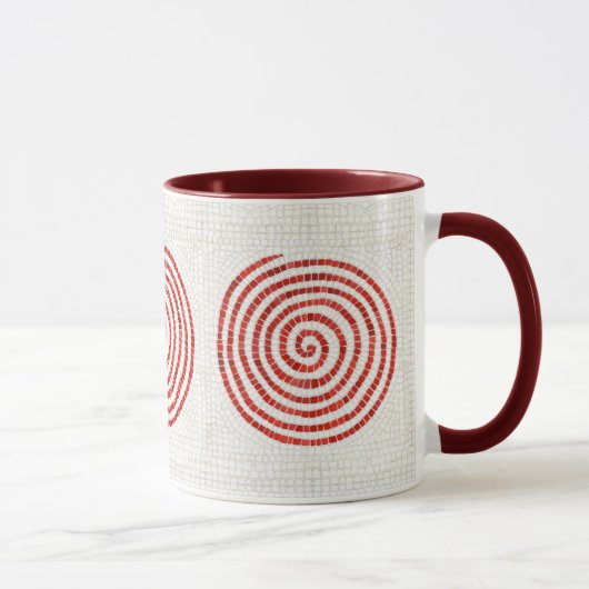 PINWHEEL MOSAIC Maroon Combo Tasse (Rechts)