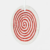 PINWHEEL MOSAIC Metal Round Ornament (Vorderseite links)