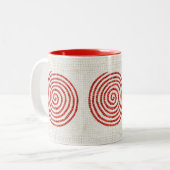 PINWHEEL MOSAIC Red Two Tone Tasse (Vorderseite Links)