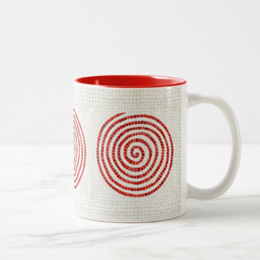 PINWHEEL MOSAIC Red Two Tone Tasse (Rechts)