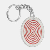 PINWHEEL MOSAIC Round Acrylic Schlüsselanhänger (Vorderseite links)