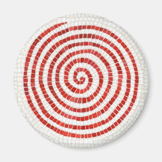 PINWHEEL MOSAIC Round Magnet (Vorne)