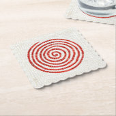 PINWHEEL MOSAIC Scalloped Square Paper Untersetzer (angewinkelt)
