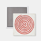 PINWHEEL MOSAIC Square Magnet (Vorderseite/Rückseite)