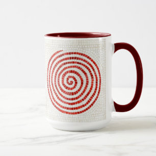 PINWHEEL MOSAIC Tall Maroon Combo Tasse