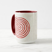 PINWHEEL MOSAIC Tall Maroon Combo Tasse (Vorderseite Links)