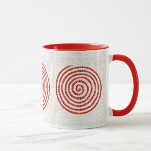 PINWHEEL-MOSAIK Rote Kombi-Tasse Tasse