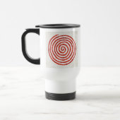 Pinwheel-Mosaik-weiße Reise-Tasse Reisebecher (Links)