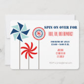 Pinwheel Picnic oder Summer GRILLEN Party Einladung (Vorderseite)