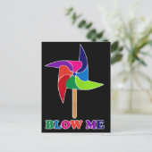 PinWheel Postkarte (Stehend Vorderseite)