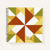 Pinwheel Quilt Bock Quilters Notizblock (Vorderseite)