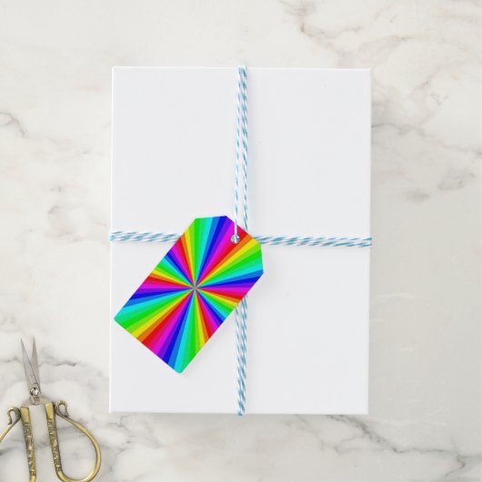 PINWHEEL RAINBOW GESCHENKANHÄNGER (Mit Garn)