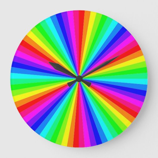 PINWHEEL RAINBOW GROßE WANDUHR (Vorderseite)