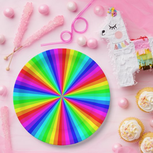 PINWHEEL RAINBOW PAPPTELLER (Party)