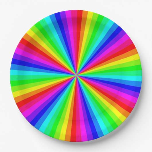 PINWHEEL RAINBOW PAPPTELLER (Vorderseite)