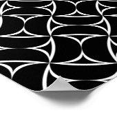 Pinwheel Spiral Abstrakte Illusionen Linie Art Poster (Ecke)