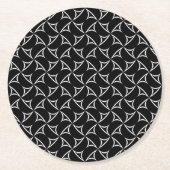 Pinwheel Spiral Abstrakte Illusionen Linie Art Runder Pappuntersetzer (Vorderseite)